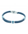 Bracciale Uomo in Pelle Blu